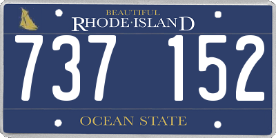RI license plate 737152