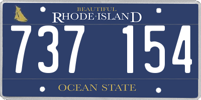 RI license plate 737154