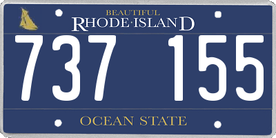 RI license plate 737155