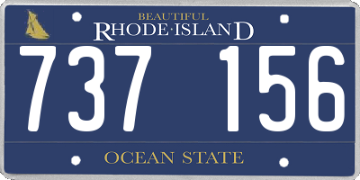 RI license plate 737156