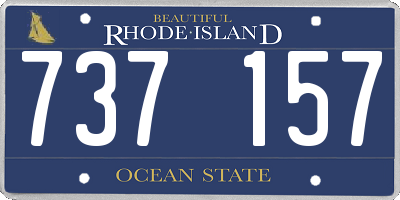 RI license plate 737157