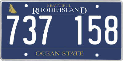 RI license plate 737158