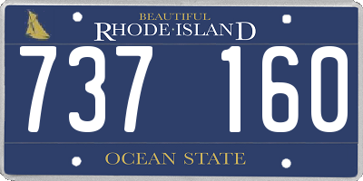 RI license plate 737160