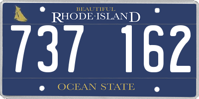 RI license plate 737162