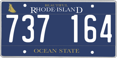 RI license plate 737164