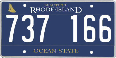 RI license plate 737166