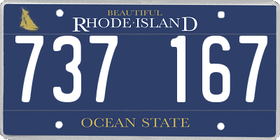RI license plate 737167