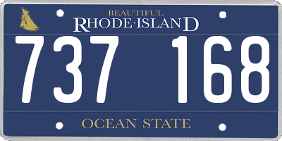 RI license plate 737168