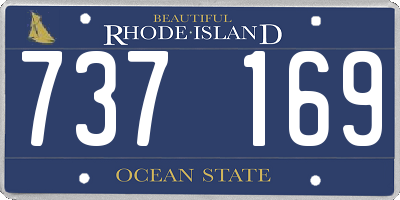 RI license plate 737169
