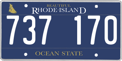 RI license plate 737170