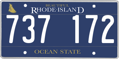 RI license plate 737172