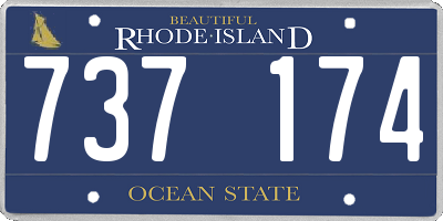 RI license plate 737174