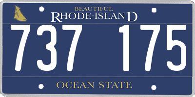 RI license plate 737175