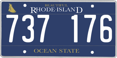 RI license plate 737176