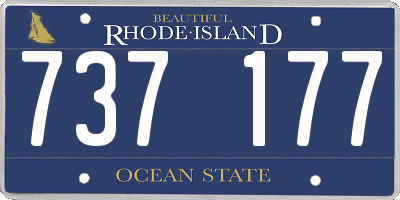 RI license plate 737177