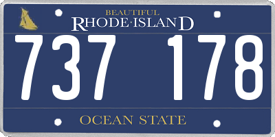 RI license plate 737178