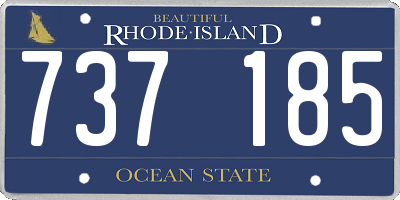 RI license plate 737185