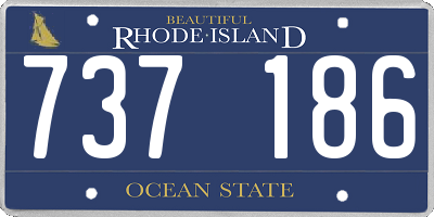 RI license plate 737186