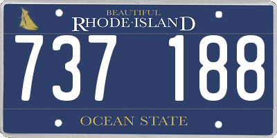 RI license plate 737188