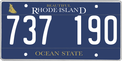 RI license plate 737190