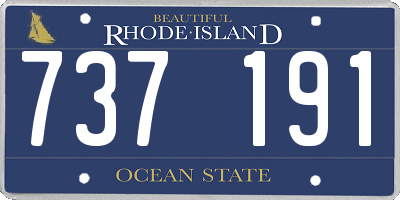 RI license plate 737191
