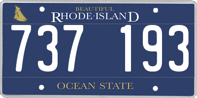 RI license plate 737193
