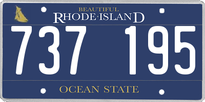 RI license plate 737195