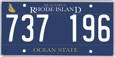 RI license plate 737196