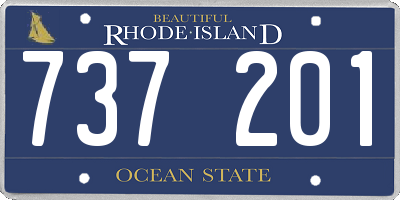 RI license plate 737201