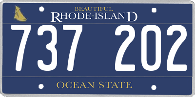 RI license plate 737202