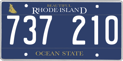 RI license plate 737210