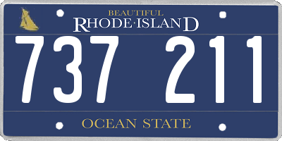 RI license plate 737211