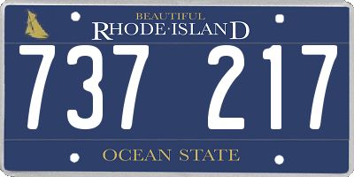 RI license plate 737217