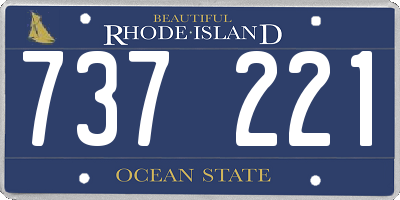RI license plate 737221