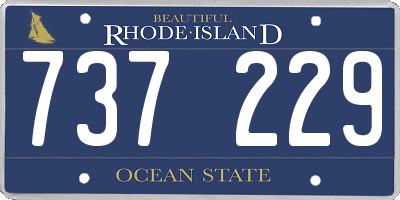 RI license plate 737229