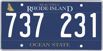 RI license plate 737231