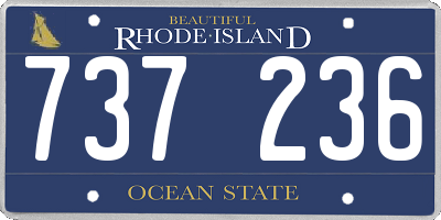 RI license plate 737236