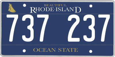 RI license plate 737237