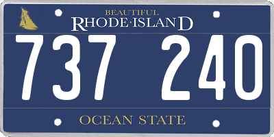 RI license plate 737240