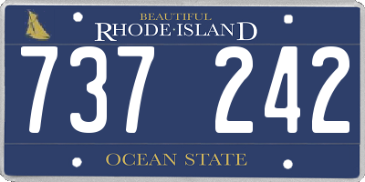RI license plate 737242