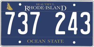 RI license plate 737243