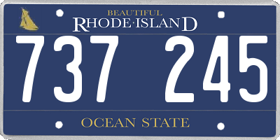RI license plate 737245