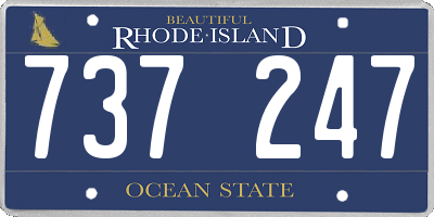 RI license plate 737247