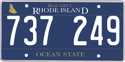 RI license plate 737249