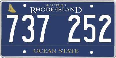 RI license plate 737252