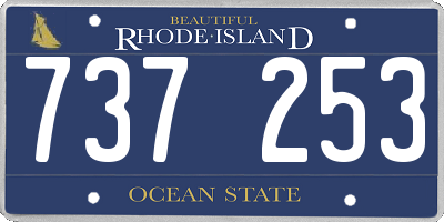 RI license plate 737253