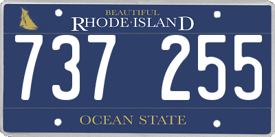 RI license plate 737255