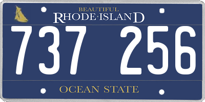 RI license plate 737256