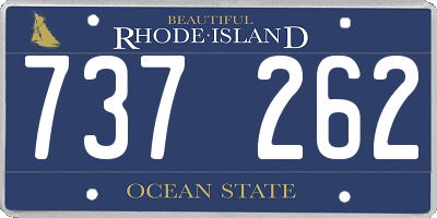 RI license plate 737262