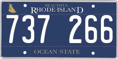 RI license plate 737266